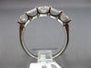 ESTATE 1.95CT ROUND & BAGUETTE DIAMOND 14K WHITE GOLD 3D ANNIVERSARY RING #20670