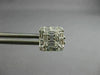 ESTATE .91CT DIAMOND 18KT WHITE GOLD 3D CLASSIC INVISIBLE SQUARE STUD EARRINGS