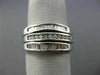 WIDE .50CT ROUND & BAGUETTE DIAMOND 14K WHITE GOLD STACKABLE 3 BAND INSERT RING