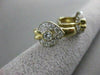 ANTIQUE .65CT DIAMOND 14KT TWO TONE GOLD HEART CLUSTER FILIGREE EARRINGS #11683