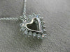 ESTATE .56CT DIAMOND 14KT WHITE GOLD 3D CLASSIC OPEN HEART LOVE PENDANT #10807
