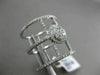 ESTATE LARGE .84CT DIAMOND 14K WHITE GOLD 3D STAR OF DAVID MULTI ROW FLOWER RING