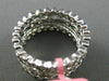 ESTATE WIDE 3.17CT DIAMOND 18K WHITE GOLD 3D MULTI SHAPE ETERNITY STACKABLE RING