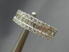 ESTATE WIDE 1.52CT ROUND & BAGUETTE DIAMOND 18KT WHITE GOLD 3D HUGGIE EARRINGS