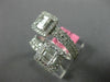 ESTATE LARGE 1.20CT DIAMOND 18KT WHITE GOLD 3D CLUSTER CRISS CROSS LOVE RING
