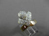 ESTATE LARGE .56CT DIAMOND 14KT TWO TONE GOLD 3D HOCKEY FRIENDSHIP RING #23787