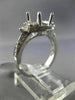 LARGE .70CT DIAMOND 14KT WHITE GOLD 3D HALO ROUND SEMI MOUNT ENGAGMENT RING