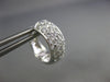 ESTATE WIDE .37CT DIAMOND 18KT WHITE GOLD 3D CLASSIC MULTI ROW HUGGIE EARRINGS