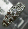 ANTIQUE .35CT DIAMOND 18K WHITE GOLD CLASSIC OPEN FILIGREE ENGAGEMENT RING #9104