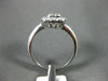 ESTATE WIDE .50CT DIAMOND 14KT WHITE GOLD 3D SQUARE CLUSTER HALO ENGAGEMENT RING