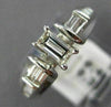 ESTATE .71CT BAGUETTE DIAMOND 14KT WHITE GOLD 3D CLASSIC 3 STONE ENGAGEMENT RING