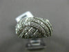 ESTATE WIDE .50CT DIAMOND 18K WHITE GOLD 3D CRISS CROSS WEDDING ANNIVERSARY RING