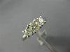 ESTATE 1.12CT DIAMOND 14K WHITE GOLD 3 STONE PAST PRESENT FUTURE ENGAGEMENT RING