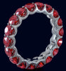 4.25CT AAA RUBY 14KT WHITE GOLD 3D CLASSIC SHARED PRONG ETERNITY FUN LOVE RING