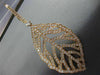 ESTATE LARGE 3.05CT DIAMOND 18K ROSE GOLD HANDCRAFTED LEAF PAVE HANGING EARRINGS