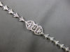 LARGE & LONG 1.5CT DIAMOND 14KT WHITE GOLD 3D DOUBLE HEART FLORAL BRACELET 28191
