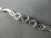 ESTATE .77CT DIAMOND 14K WHITE GOLD 3D CLASSIC 5 STONE GRADUATING BEZEL NECKLACE