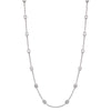 ESTATE LARGE 12.46CT DIAMOND 18K WHITE GOLD SQUARE HALO ETERNITY TENNIS NECKLACE
