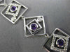 ESTATE WIDE 2.31CT DIAMOND & AAA AMETHYST 14KT WHITE GOLD SQUARE ETOILE BRACELET
