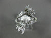 ESTATE .60CT DIAMOND 14K WHITE GOLD 3D FILIGREE "V" SHAPE ENGAGEMENT RING #21168