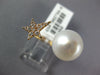 ESTATE .12CT DIAMOND & AAA SOUTH SEA PEARL 18KT YELLOW GOLD 3D CLASSIC STAR RING