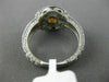 WIDE .92CT DIAMOND & AAA YELLOW SAPPHIRE 14KT WHITE GOLD 3D HALO ENGAGEMENT RING