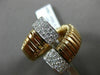 ESTATE LARGE .50CT DIAMOND 18KT 2 TONE GOLD 3D FLEXIBLE CRISS CROSS FUN RING VVS