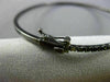 ESTATE 1.26CT WHITE & BLACK DIAMOND 14K BLACK GOLD SEMI ETERNITY BANGLE BRACELET