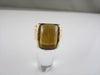 ESTATE WIDE 20.1CT SMOKEY TOPAZ DIAMOND 14K Y GOLD RING