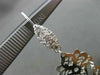 ESTATE LARGE .60CT DIAMOND 14K WHITE GOLD 3D PAVE OPEN FILIGREE HANGING EARRINGS