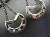 ESTATE LARGE 1.20CT DIAMOND 14KT WHITE & BLACK GOLD 3D ETOILE HANGING EARRINGS