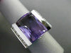 ESTATE EXTRA LARGE 9.22CT DIAMOND & AMETHYST & BLUE TOPAZ 14K WHITE GOLD 3D RING