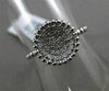 ESTATE .23CT ROUND DIAMOND 14K WHITE GOLD 3D BEAD CIRCLE MILGRAIN PAVE ROPE RING