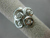 ESTATE WIDE .17CT DIAMOND 14KT WHITE GOLD 3D SWIRL FLOWER ETOILE FUN LOVE RING