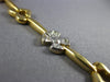 ESTATE .40CT DIAMOND 14KT WHITE & YELLOW GOLD FLOWER HEART LOVE BRACELET #1487