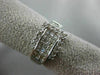ESTATE WIDE 1.35CT ROUND & PRINCESS CUT DIAMOND 14K WHITE GOLD 3D BELT LOVE RING