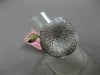 ESTATE LARGE 1.65CT DIAMOND 18K WHITE & YELLOW GOLD HANDCRAFTED FLOWER LEAF RING