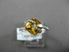 ESTATE 2.64CT DIAMOND & YELLOW TOPAZ 14KT WHITE GOLD 3D FLOATING ENGAGEMENT RING