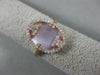 ESTATE .22CT DIAMOND & AAA MOTHER OF PEARL 14KT ROSE GOLD 3D OVAL FUN RING