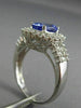 ESTATE 2.25CT DIAMOND & TANZANITE 14KT WHITE GOLD 3D DOUBLE HALO ENGAGEMENT RING