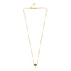 2.07CT AAA TSAVORITE 14KT YELLOW GOLD CLASSIC OVAL SOLIATIRE BEZEL LOVE NECKLACE