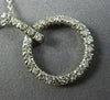 ESTATE WIDE .51CT DIAMOND 14KT WHITE GOLD CIRCLE OF LIFE FLOATING PENDANT CHAIN