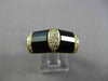 ESTATE LARGE .25CT DIAMOND & AAA ONYX 18KT YELLOW GOLD 3 DIMENSIONAL FUN RING
