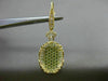 ESTATE LARGE 2.26CT DIAMOND & TOPAZ 18KT YELLOW GOLD 3D OVAL FILIGREE EARRINGS