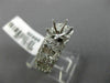 WIDE 1.04CT DIAMOND 18K WHITE GOLD ROUND & BAGUETTE 3D SEMI MOUNT ENGAGMENT RING