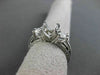 ESTATE .90CT DIAMOND 14K WHITE GOLD 3 STONE SEMI MOUNT 3D ENGAGEMENT RING #17613