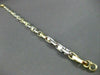ESTATE WIDE 14K WHITE & YELLOW GOLD 3D SOLID HANDCRAFTED ITALIAN BRACELET #22788