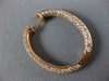 LARGE 6.08CT PINK DIAMOND 18KT ROSE GOLD MULTI ROW INSIDE OUT 3D HOOP EARRINGS