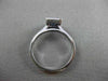ESTATE .86CT DIAMOND & SAPPHIRE 18KT WHITE GOLD SQUARE CLASSIC ENGAGEMENT RING