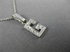 ESTATE .10CT DIAMOND 14KT WHITE GOLD CLASSIC "G" INITIAL PENDANT #MILANO003